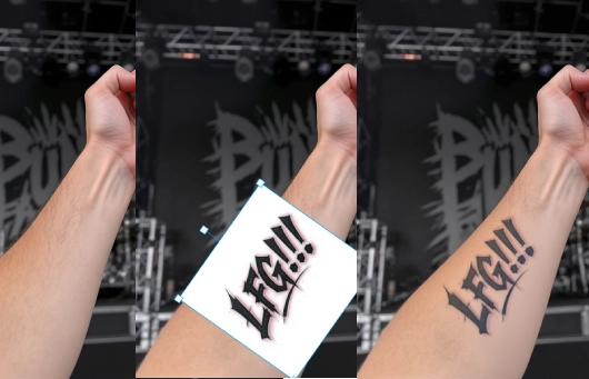 Script tattoo example